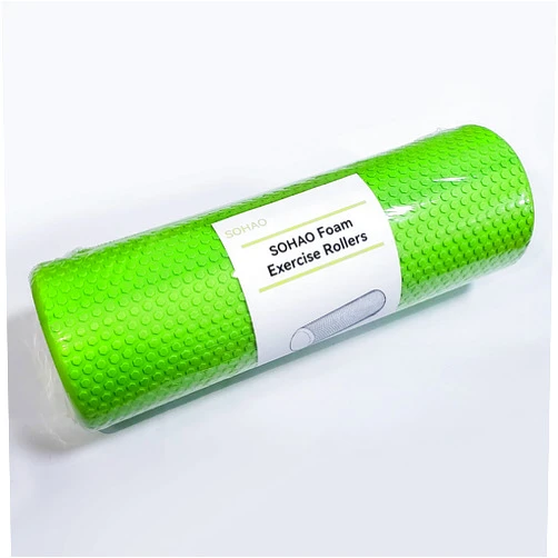 SOHAO 17.7“x6” Foam Exercise Roller, High-Density EVA Massage Roller for Muscle Recovery, Solid Yoga Foam Cylinder for Leg & Back Relaxation, Exercise & Physical Therapy Tools