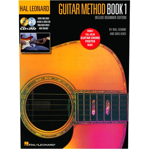 By Schmid (Author), Will (Author), Koch (Author), Greg (Author) & 1 more Hal Leonard Guitar Method – Book 1 Deluxe Beginner Edition | Guitar Lesson Book with Online Audio and Video | Learn Acoustic and Electric Guitar Chords, Techniques and Songs