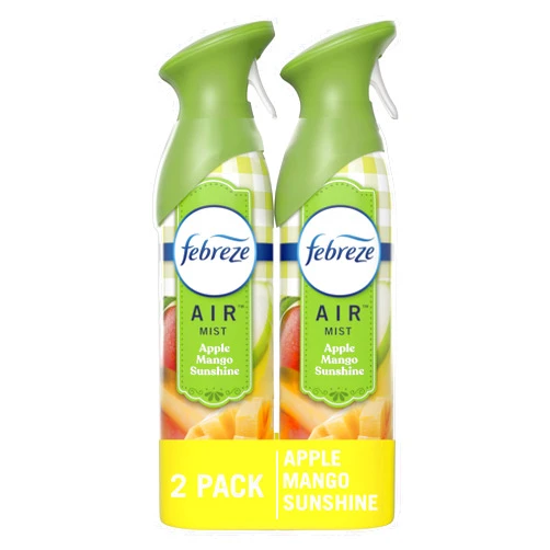 Febreze Air Freshener Spray, Odor-Fighting Room Spray, Apple Mango Sunshine Scent, 8.8oz, 2 Count