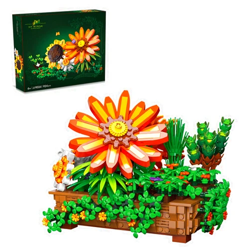 QLT QIAOLETONG 924 Pieces Sunflower Bonsai Plant Building Set, Compatible with Lego Flower Building Sets, Exquisite Plant Model for Adults, Perfect for Mothers Day & Birthday Display