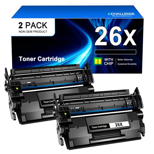 ECHALLENGE 26X CF226X Toner Cartridge Replacement for HP 26X Black High Yield Toner Cartridge 26A CF226A to Use with Laserjet Pro MFP M426fdw M402n M402dn M426fdn M402dw (2 Pack)