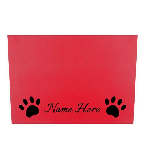 Sinseike Custom Puppy Dog pet placemat,Personalized Pet Bowl Placemat,Double-Sided Use, on Both Sides with Waterproof and Easy to Clean (PVC Leather)
