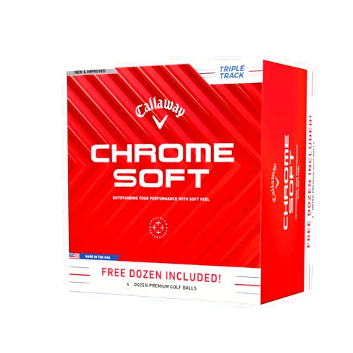 Callaway Golf 2024 Chrome Soft Golf Balls (360 Triple Track (White)