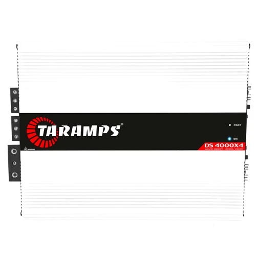 Taramp's DS 4000x4 2 Ohm 4000 Watts Rms 4 Channels of 1000x4 Watts Car Audio Amplifier Class D Full Range Crossover Fixed RCA/High Level Input System