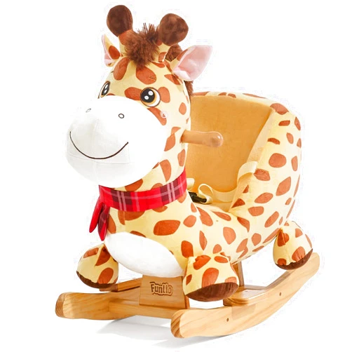 FUNLIO Giraffe Baby Rocking Horse for Toddlers 6 Months to 3 Years, Playful & Vivid Giraffe Rocker for Baby, Stuffed Plush Ride-on Rocking Animal, Easy to Assemble, CPC & CE Certified