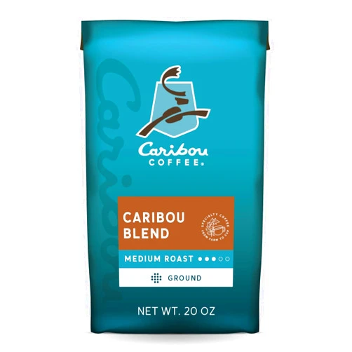 Caribou Coffee, Medium Roast Ground Coffee - Caribou Blend 20 Ounce Bag - Packaging May Vary
