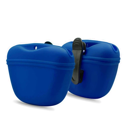 AUDWUD Silicone Dog Treat Pouch,Clip on Portable Training Container,Convenient Magnetic Buckle Closing and Waist Clip,No BPA