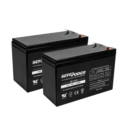 SEFEPODER 12 Volt 7ah Rechargeable Sealed Lead Acid Battery 2 Pack (F1 Terminals)