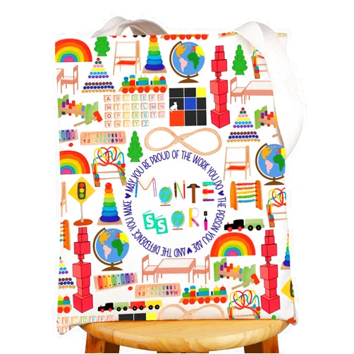 G2TUP Montessori Teacher Tote Bag Montessori Teachers Gift Montessori Education Gift Montessori Shoulder Bag