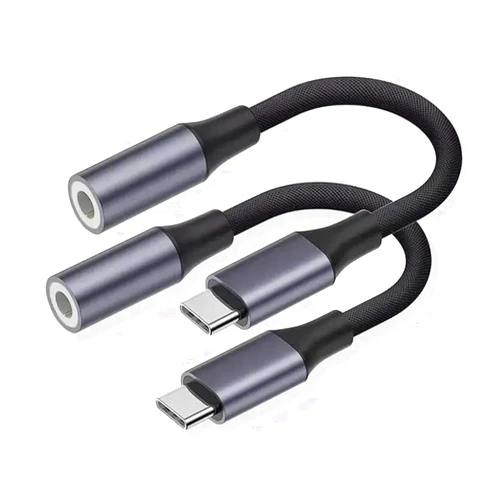 Jahobet 2-Pack USB C to 3.5mm Headphone Adapter - Apple iPhone 15 and iPad with USB Type C Port, Android Dongle Earphone Audio Aux Jack Adapter for iPhone 15Pro Max, Samsung Galaxy, Google Pixel Adaptor