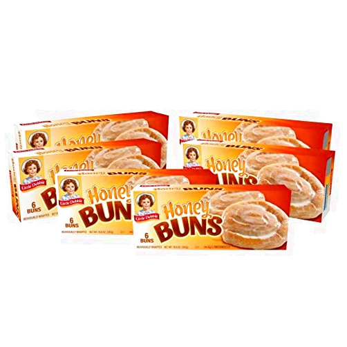 Little Debbie Honey Buns, 36 Individually Wrapped Breakfast Pastries (6 Boxes)