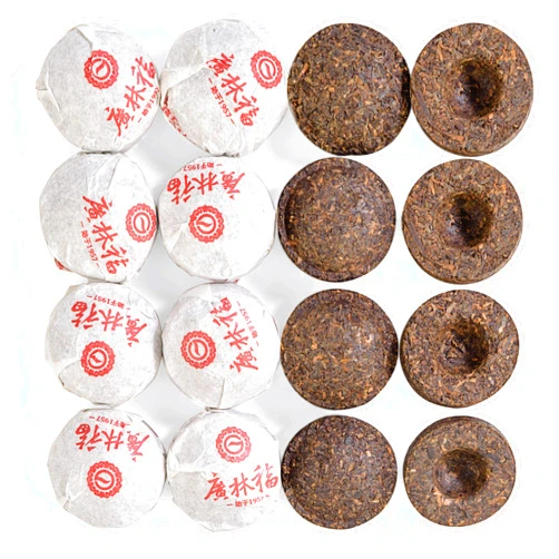 Tealyra - Pu Erh Menghai - Ripe Tuo Cha Mini Cakes - Puerh Tea - Individually Wrapped - 8-ounce (37-39pcs)
