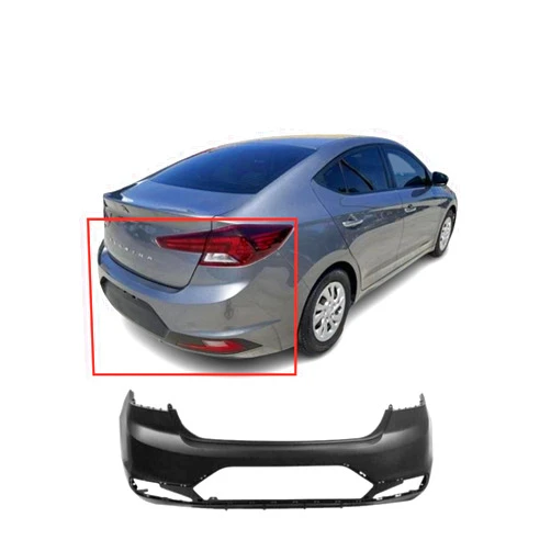 FitParts Compatible with Rear Upper Bumper Cover 2019 2020 Hyundai Elantra Sedan HY1100235 Eco Essential GLS Limited Luxury Preferred SEL SE Sport Ultimate Value 19-20. Ready to Paint. 86611F3500