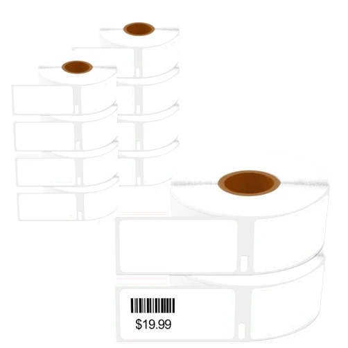 USUPERINK (10 Roll,400 Labels/Roll) Compatible for Dymo 30373 Price Tag Rat Tail Style Thermal Labels 7/8