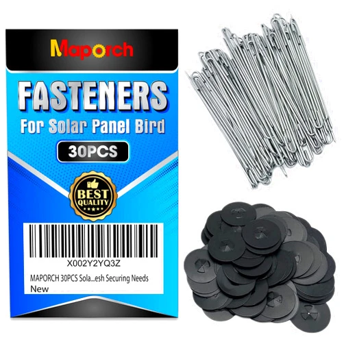 MAPORCH 30PCS Solar Panel Guard Clips & Aluminum Fastener Clips for Galvanized Welded Wire Mesh, Critter Mesh, Chicken Wire, and Hardware Cloth