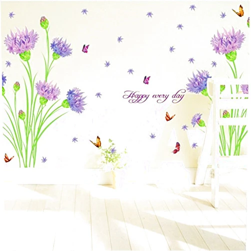 ouledixun Romantic carnation wall stickers