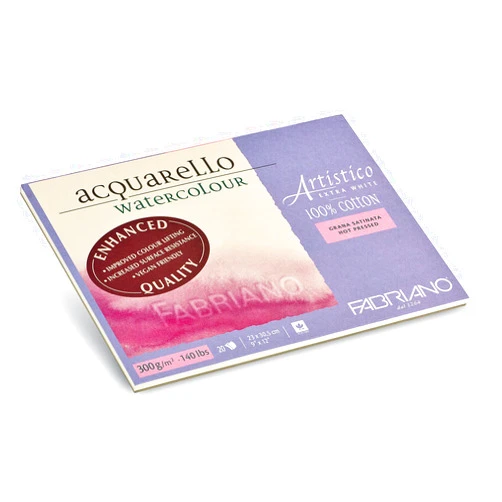 Honsell Fabriano Artistico Watercolor Block, 9 x 12, Extra White