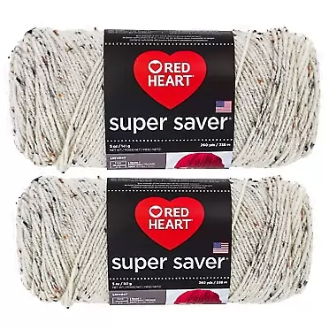 Red Heart Super Saver Bulk Buy: Red Heart Super Saver (2-Pack) (Aran Fleck, 5 oz Each Skein)