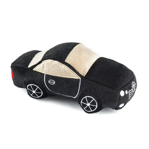 Haute Diggity Dog Furcedes Car Toy, Plush Designer Dog Toys with Interactive Squeaker, Stimulating Pet Enrichment, Machine-Washable & Safe Materials for All Breeds, One Size