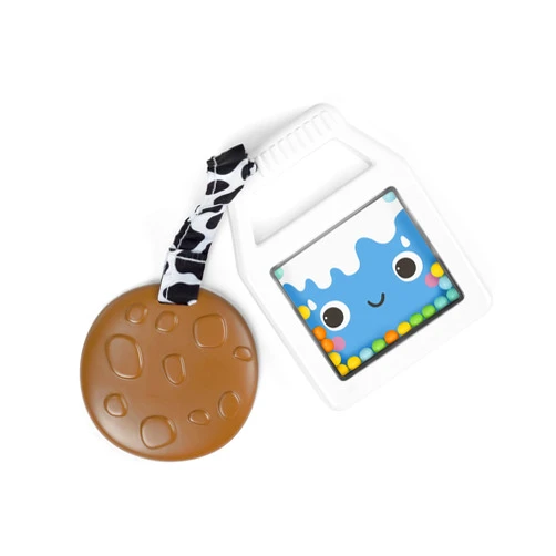 Bright Starts Cookies & Teethe 2-in-1 Rattle and Teether Activity Toy, BPA Free, Unisex, 3 Months+