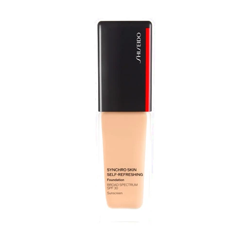 Shiseido Synchro Skin Self-Refreshing Foundation SPF 30, Sand 250 - Medium-to-Full Buildable Coverage - Natural Finish, 24-Hour Wear - Water Resistant & Non-Comedogenic - 30 mL