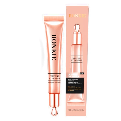 RONKIE Eye Cream for Dark Circles and Puffiness: Caffeine - Retinol Cream- Anti Aging Wrinkles With Collagen Hyaluronic Acid Fine Lines Depuffer in 3-4 Weeks-15 mL