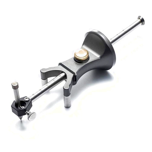 Hotorda Wood Scribe Tool Wheel Marking Gauge Adjustable Linear Arc Dual-purpose With 180mm Sliding Mark Scraper Aluminum DIY Wood Working Scribe Drawing Tool for drawing parallel lines aec circles