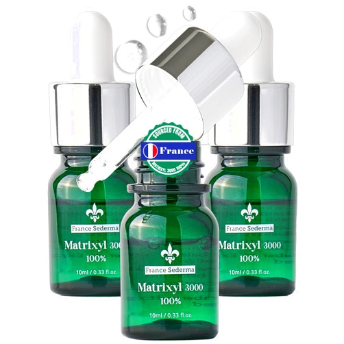 THEPURI Matrixyl 3000 100% Serum Skincare – Pure Peptide Complex Anti-Aging Facial Ampoule from France Sederma, Collagen Boosting Wrinkle Treatment, Perfect for Layering & DIY, 0.33 fl.oz (10ml) 3 Pack