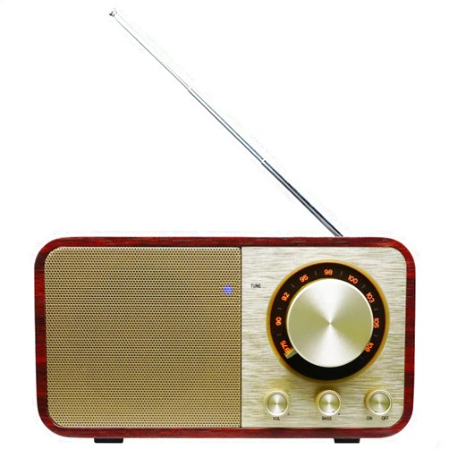 BentMax FM Radio with Bluetooth Retro Bluetooth Speaker Vintage Radio with SD/USB Memory Music Player Function, Wireless Streaming from Smartphone, Up to 10 Hours Playback (Walnut)