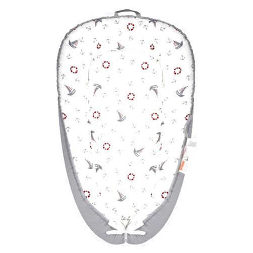 GUQDZOF Baby Lounger - Baby Lounger for Newborn 0-24 Months, Baby Nest Breathable & 100% Cotton Cover Adjustable Portable Infant Lounger, Co Sleeper for Baby in Bed, Baby Essentials and Gifts
