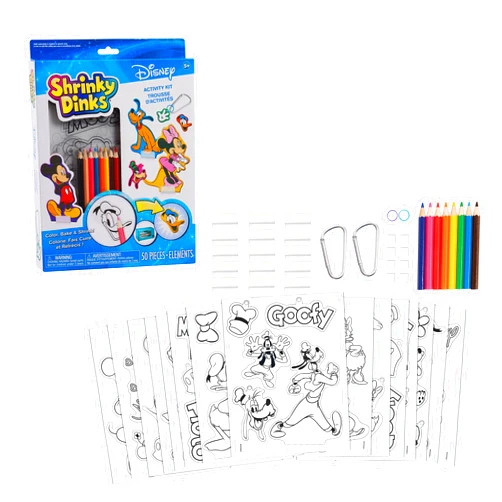 Just Play Shrinky Dinks Disney Classics Kit, 15 Pre-Printed Shrinky Dinks Sheets, Kids Toys for Ages 5 Up by Just Play