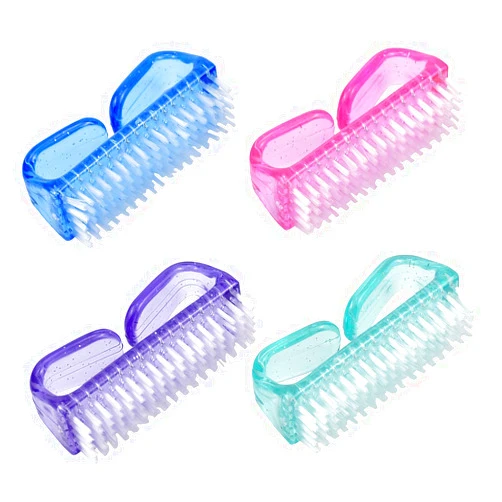 Dokpav ALIQI 4 PCS 8.2CM Colorful Nail Brush, Nail Hand Scrubbing Cleaning Brush, Fingernail Brush, Handle Nail Brush Hand Scrubbing Cleaning Brush, Nail Brushes