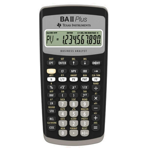 Texas Instruments BA II Plus Financial Calculator, Black Medium
