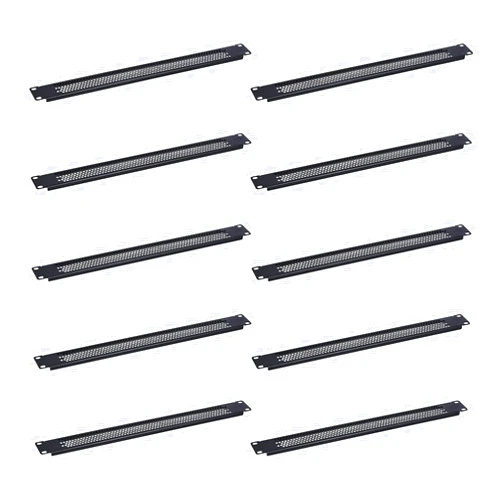 RP RACKPATH RackPath 1U Blank Rack Mount Panel Spacer with Venting (10 Pack) for 19in Server Rack Enclosure or Network Cabinet