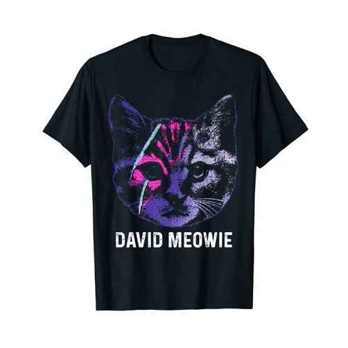 David Meowie Funny Cat Cat Lover T-Shirt