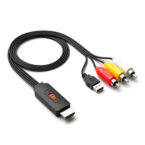 Dingsun HDMI to RCA Converter for TV, Apple TV, Roku, Fire Stick, DVD, Blu-ray Player ect.