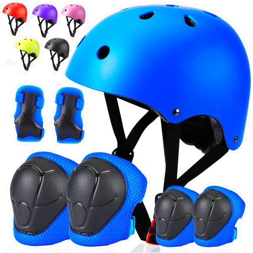 ArgoHome Toddler Kids Bike Helmet Set - Adjustable Cycling Helmet with Knee, Elbow Pads & Wrist Guards Sport Protective Gear Little Kid