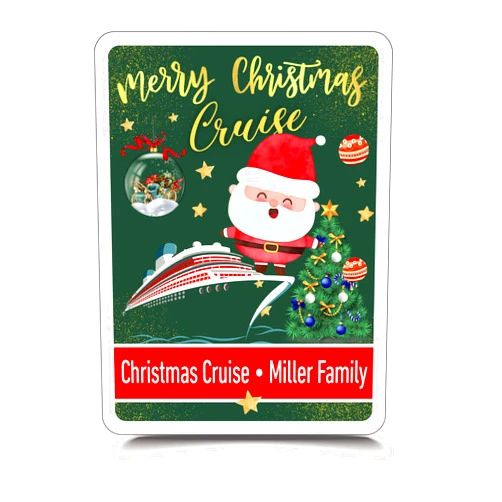Generic Custom Christmas Cruise Door Magnets – Personalized Cabin Door Decorations with Name, Holiday Cruise Magnets for Ship Stateroom Doors & Christmas Travel Decor