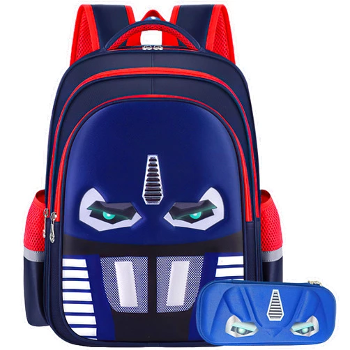 GAGABEN 2PCS Personalized Backpack with Zipper Pouch Set 3D Design Travel Daypacks Large Capacity Lightweight Backpack Blue