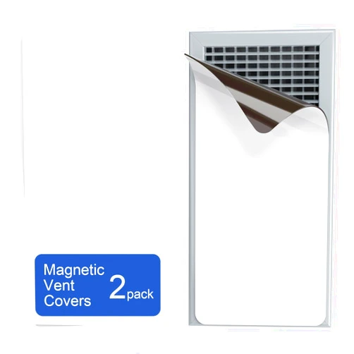 HOXHA Strong Magnetic Vent Covers, 5.5” × 12” Vent Cover Magnetic, Home and RV Vent Magnet Cover for Air Vents Wall Ceiling Floor, 2 Pack