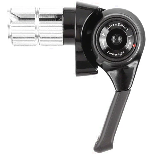 microSHIFT BS-G10-R Right Bar End Shifter - 10-Speed, Compatible with Sword and Advent X 10-Speed Derailleurs, Black