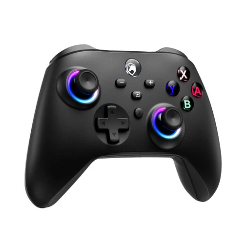 ECHTPower Wireless Controller for Switch/PC/iOS/Android, 1000mAh Pro Controller With 9 Color RGB Light, Bluetooth, Macro Buttons, 6 Axis Gyro, Dual Vibration, Turbo