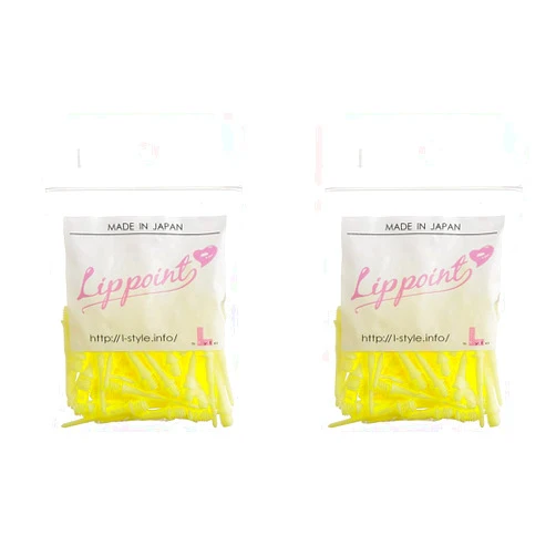 LSTYLE L-Style Dart Accessory: Lippoint - Soft Tip Dart Point Replacement - Standard Thread - Lemon Yellow 2 Pack
