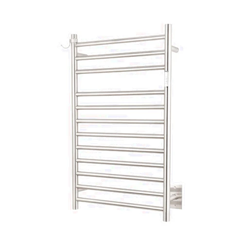 NORTTA Wall Mounted Towel Warmer 12 Bars with Plug-in and Hardwired Options 3 Working Modes Brushed Stainless Steel 21” W 34” H