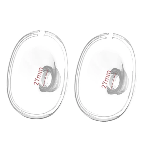 IVARONAL 2PCS Silicone Flange 27mm Compatible with Lansinoh Discreet Duo, NCVI NICEGREEN Nuliie Zooawa S32 Breast Pump Parts S32 Pump Replacement, for Lansinoh Pump Part Flange Shield 27mm