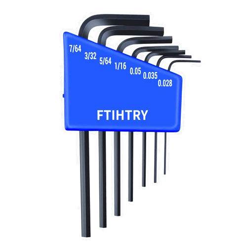FTIHTRY 7pcs SAE Mini Hex-L Key Allen wrench, Small Allen wrench 0.028, 0.035, 0.05, 1/16
