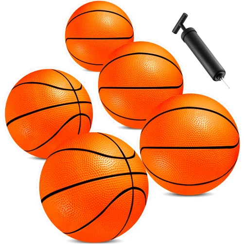 Bedwina Mini Basketball - 6 Inch (Pack of 5) - Mini Hoop Basketball Set, PVC Outdoor & Indoor, Balls for Small Hoops & Pool Parties - Boys & Girls Birthday Party Favors, Game Prizes and Goodie Bags for Kids