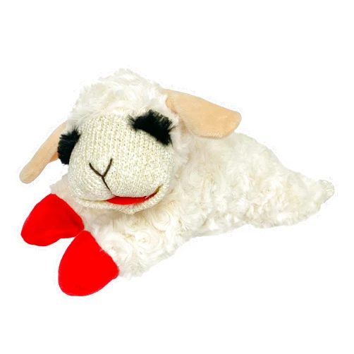 Multipet Lamb Chop Dog Plush Toy - Squeaky Dog Toy for Small & Medium Dogs - Extra Soft Plush Dog Toy - Stuffed Animal Dog Toy for Cuddling & Playing - Cute Pet Toy (10