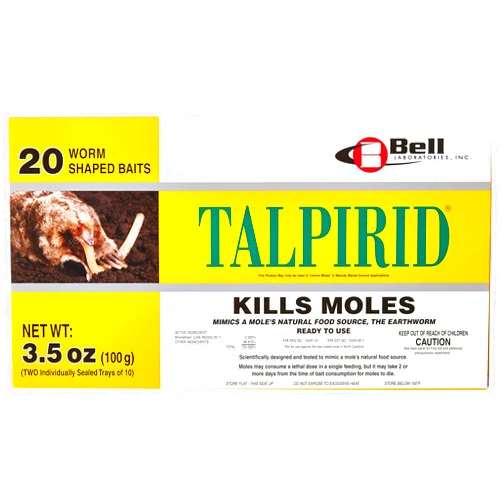 Bell Labs Bell Laboratories Talpirid 7150 Mole Bait Worms, 20 Count