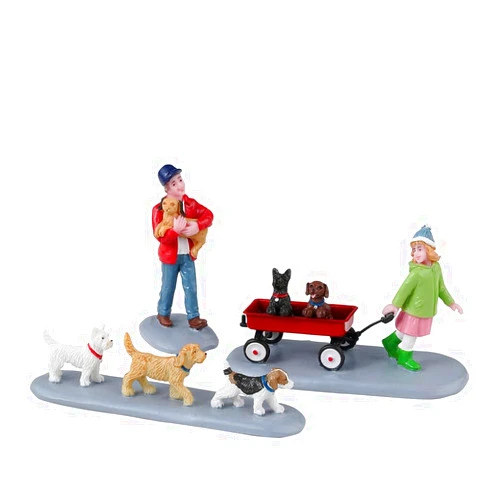 Lemax Village Collection - Puppy Parade Set of 3 Village Accessory #32226